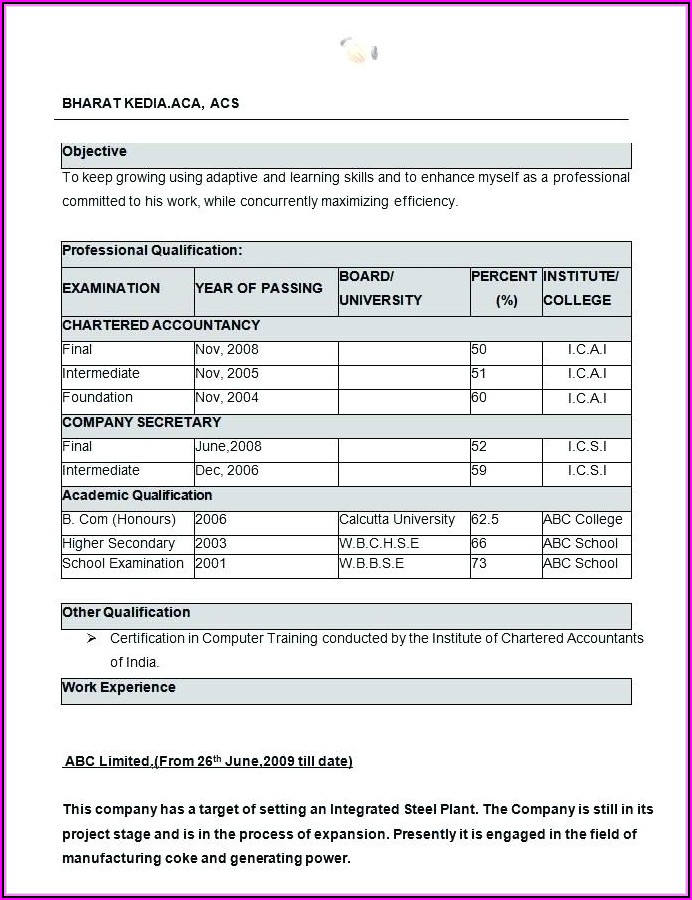 Ms Office Resume Templates Free Download