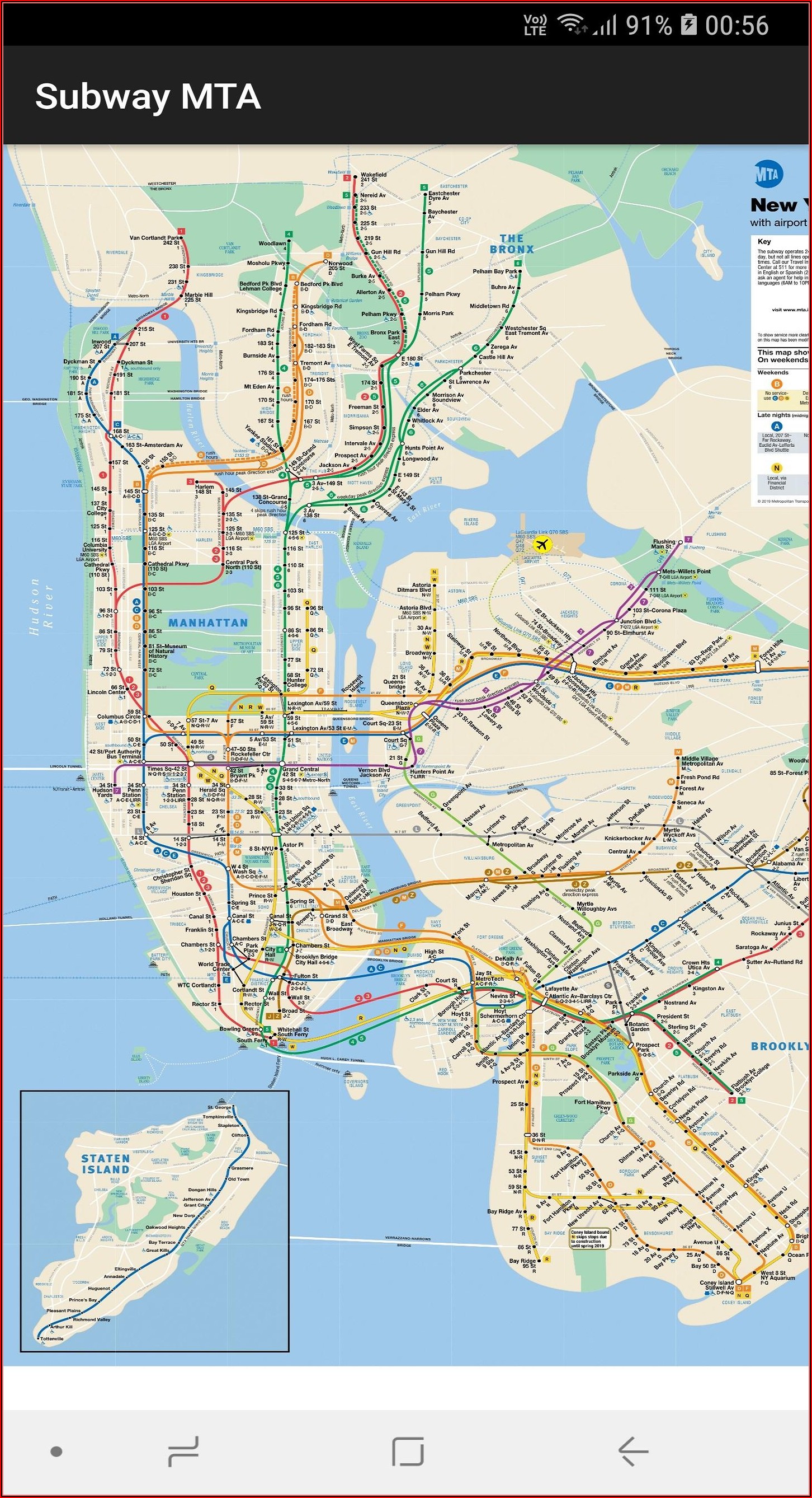 Mta Subway Map New York City