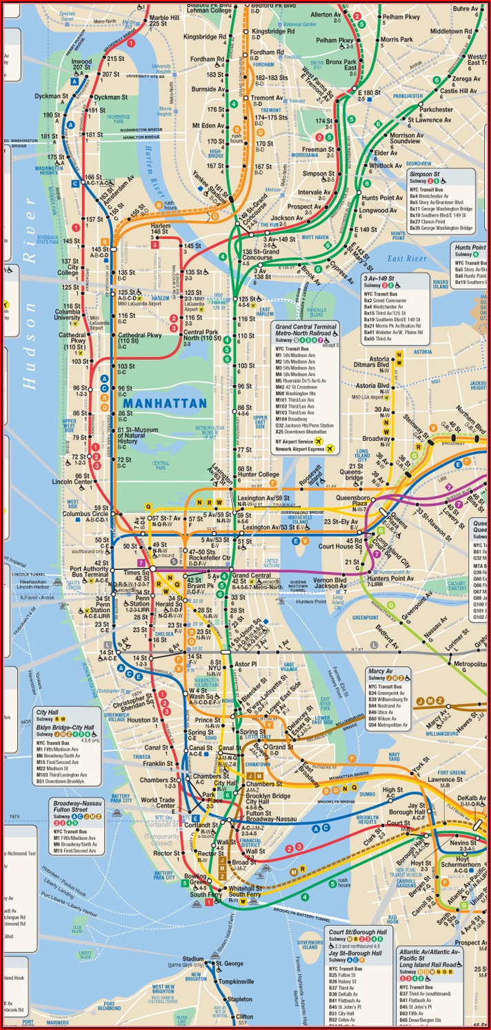 Mta Subway Map New York Pdf