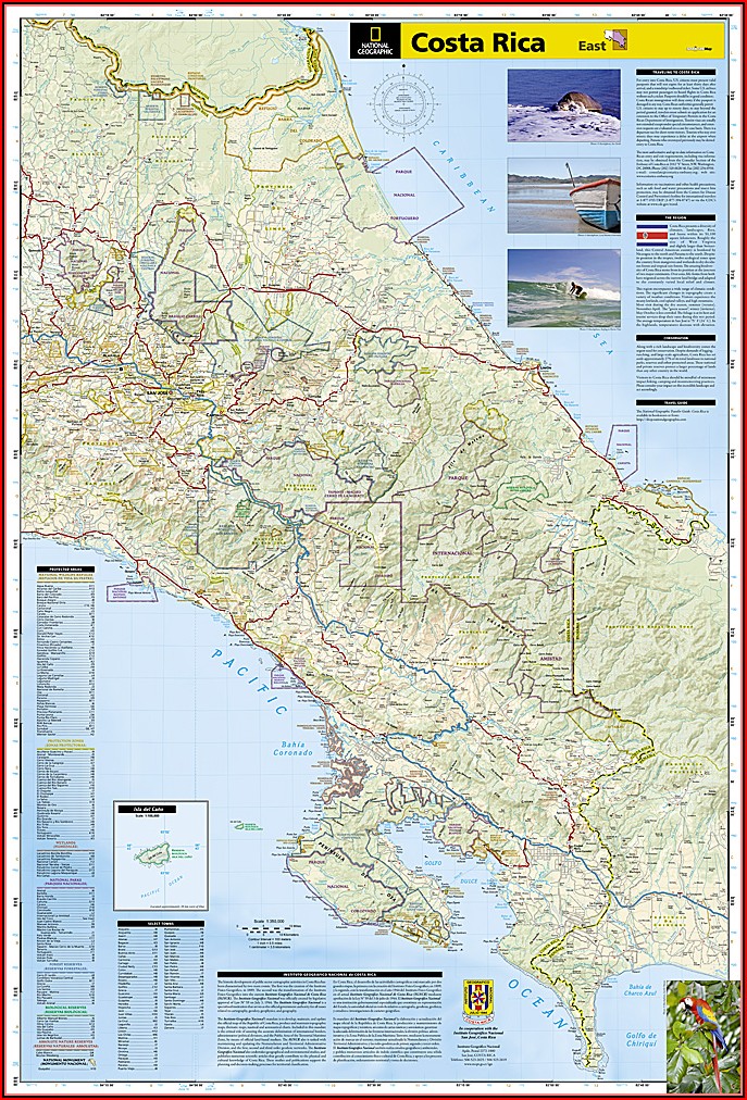 National Geographic Adventure Map Costa Rica