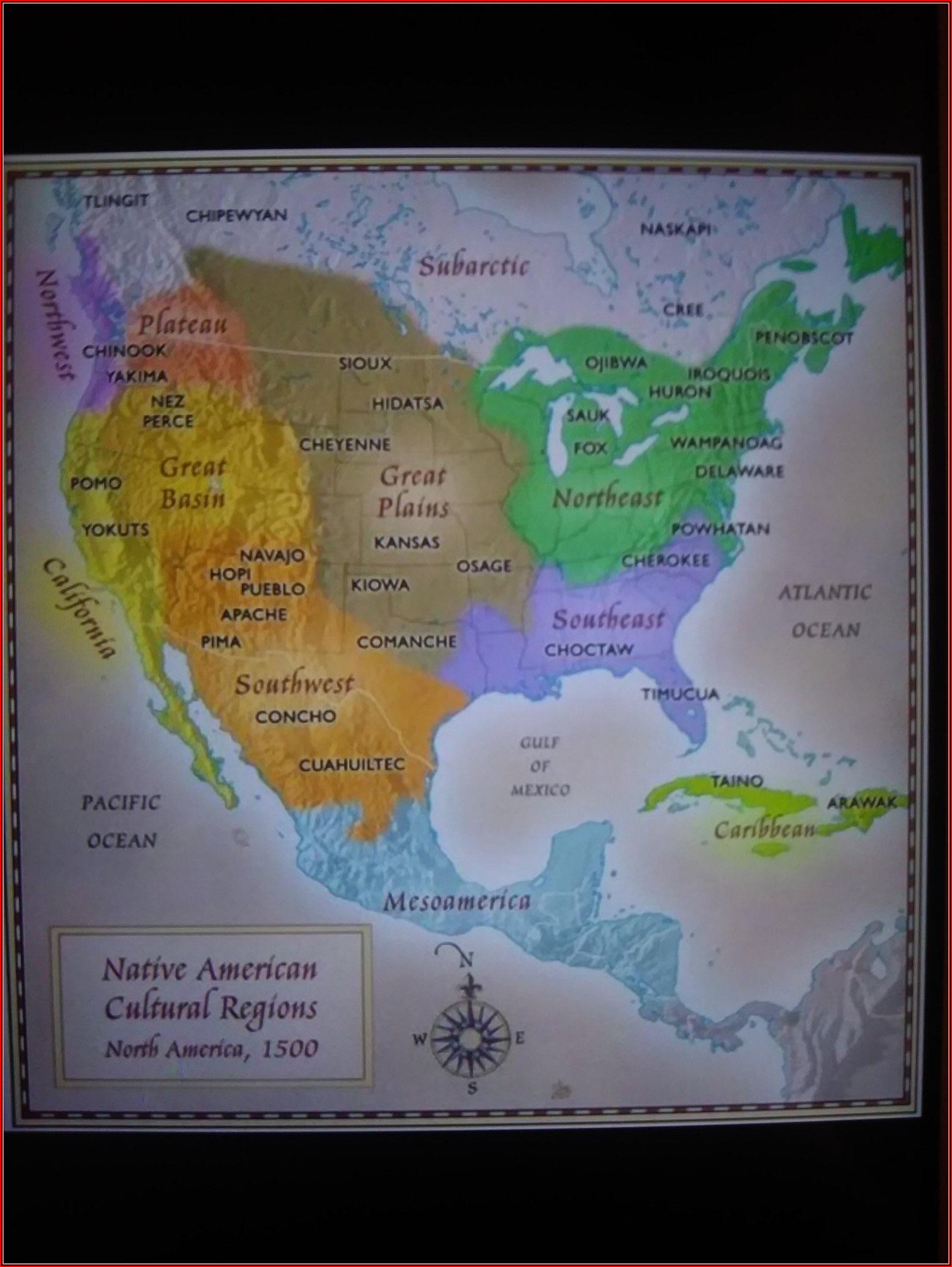 Native Tribe Map Of North America