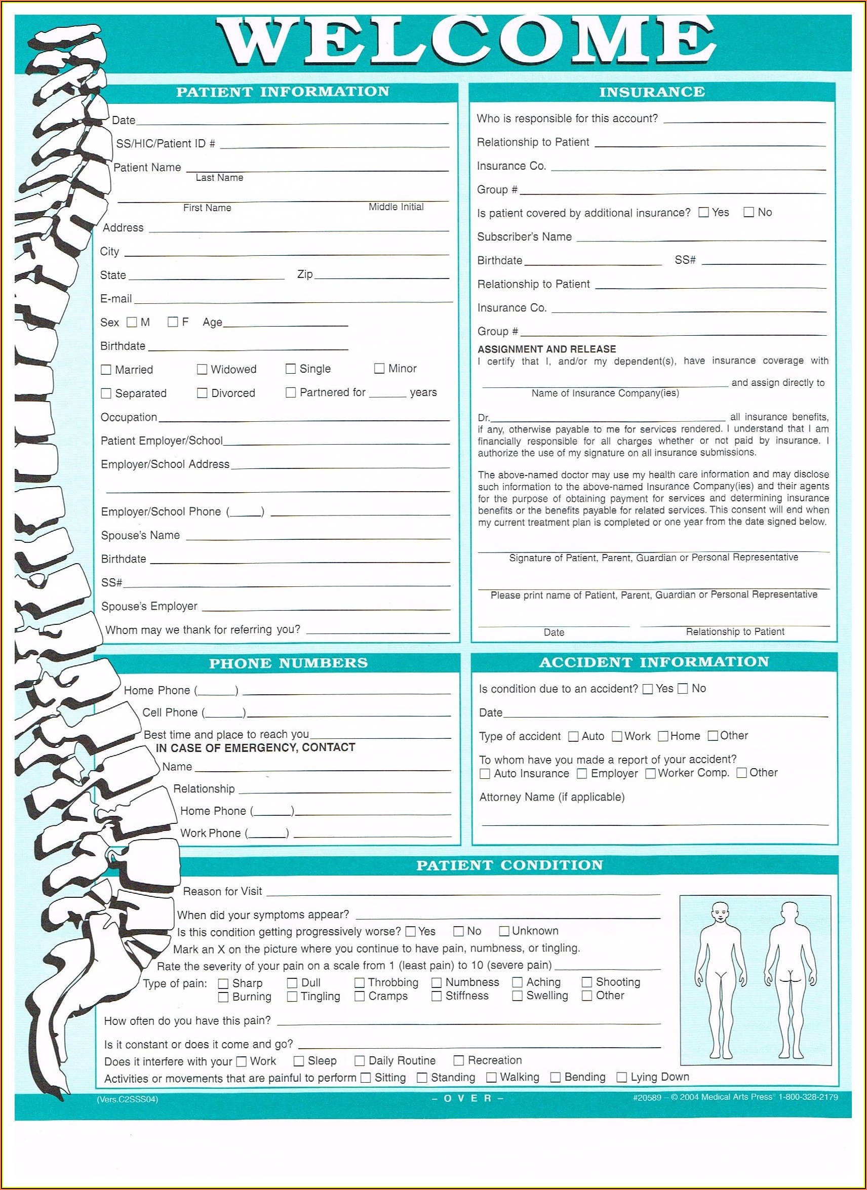 New Patient Forms Chiropractic