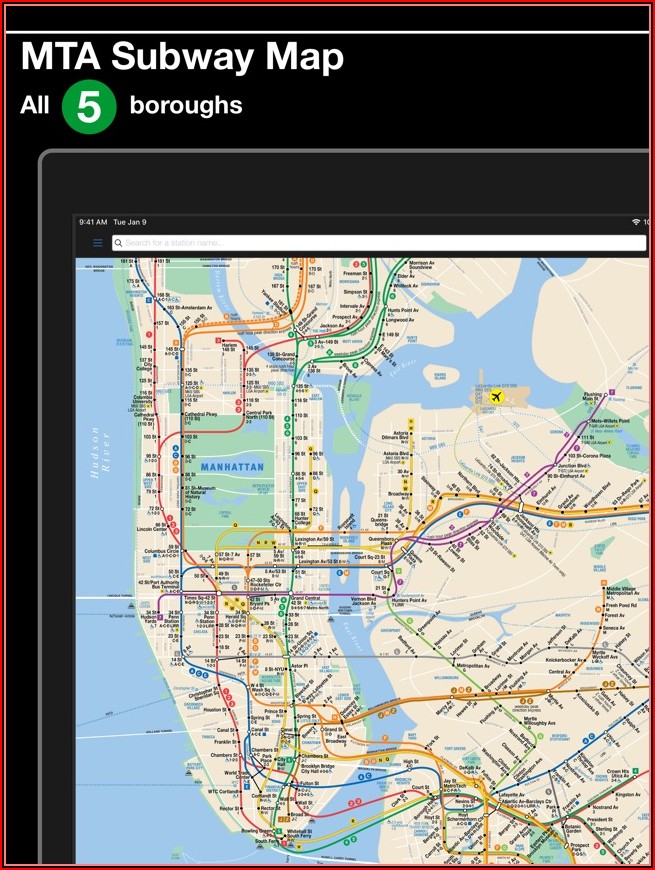 New York Subway Mta Map And Route Planner Free