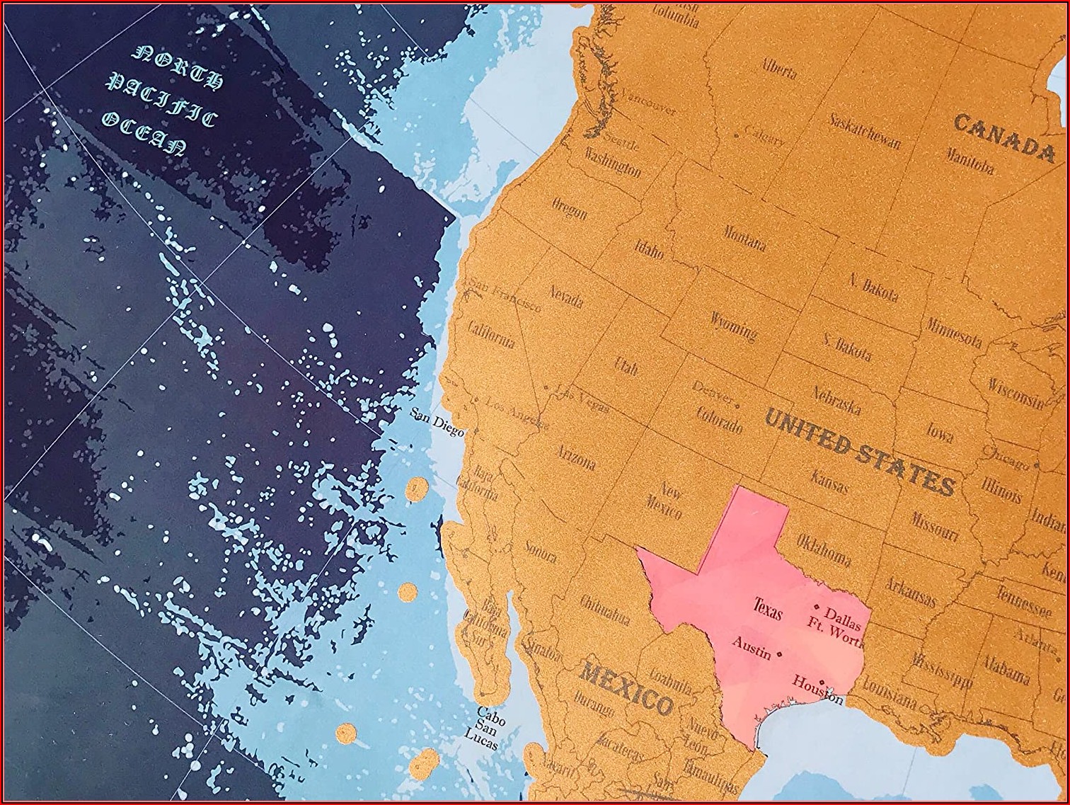 North America Scratch Off Map