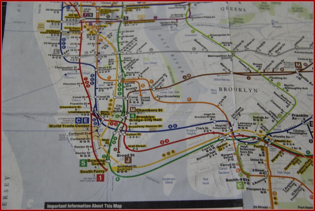 Nyc Transit Subway Map Manhattan