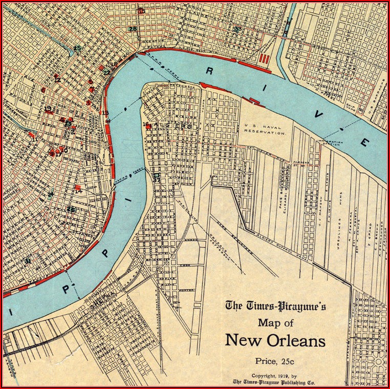 Old Maps Of New Orleans