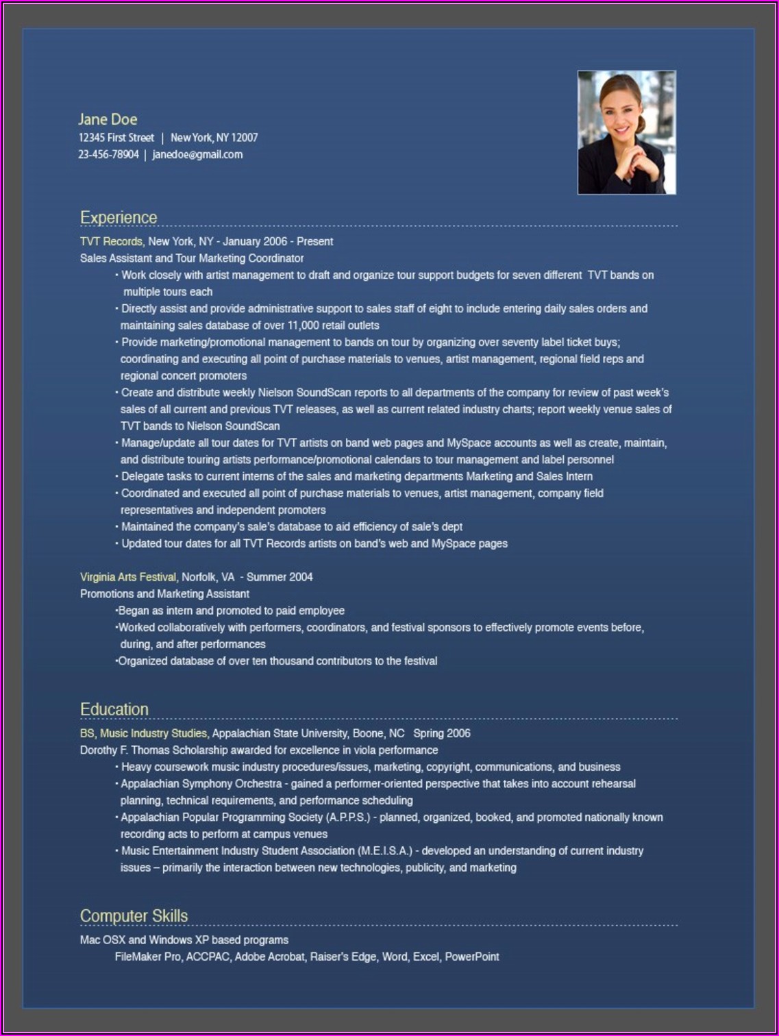 Online Resume Maker With Photo Free Download