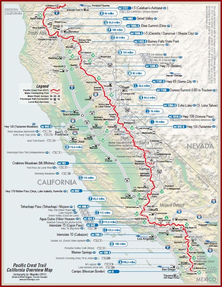 Pacific Crest Trail Maps Google