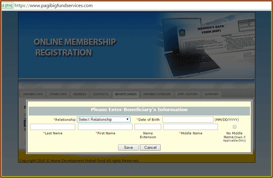 Pag Ibig Form Online Registration