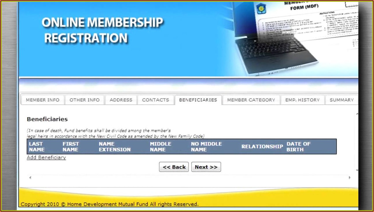 Pag Ibig Membership Data Form Online Registration