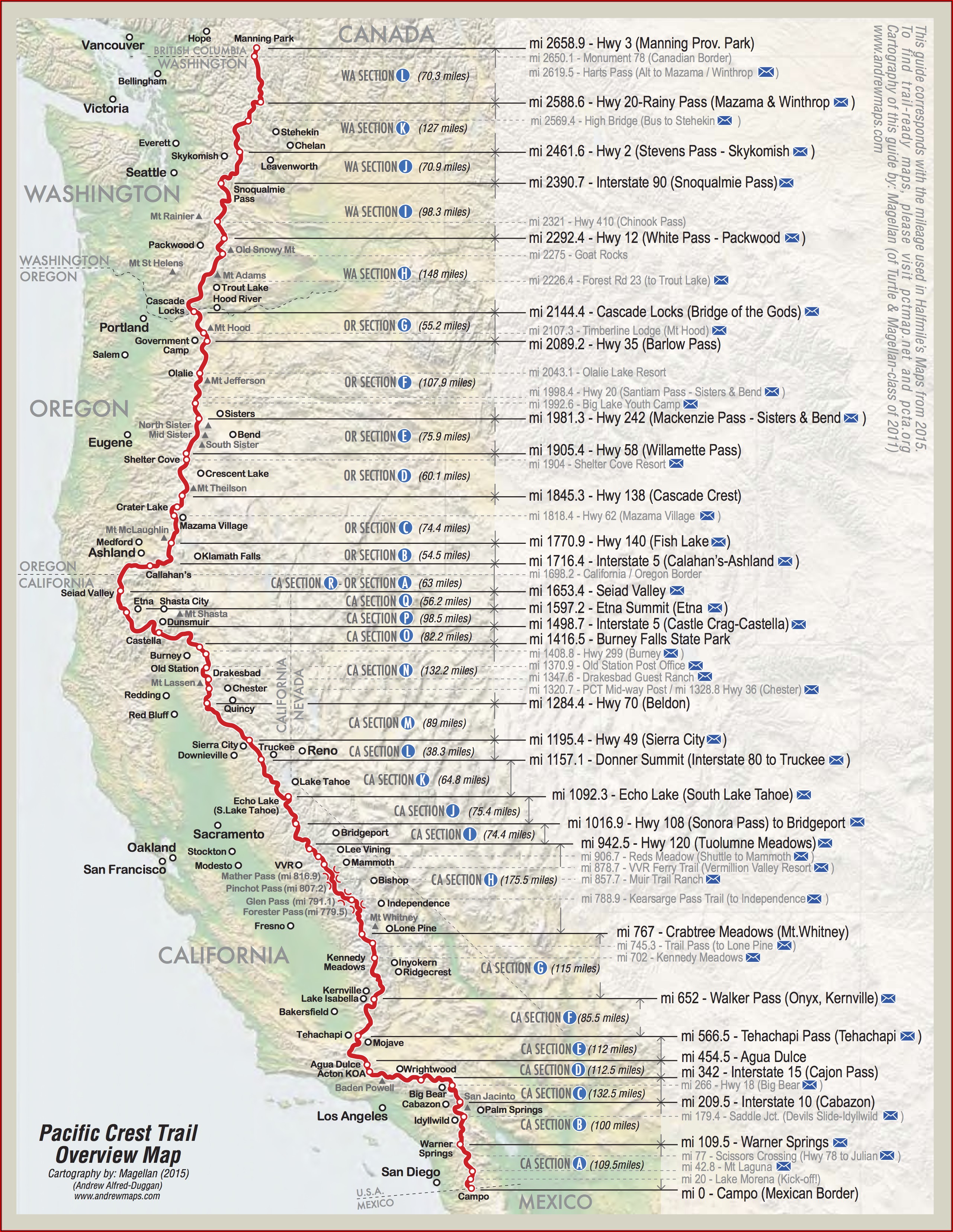 Pct Trail Map Washington