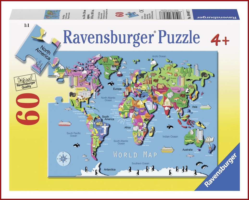 Ravensburger World Map Puzzle 60pc