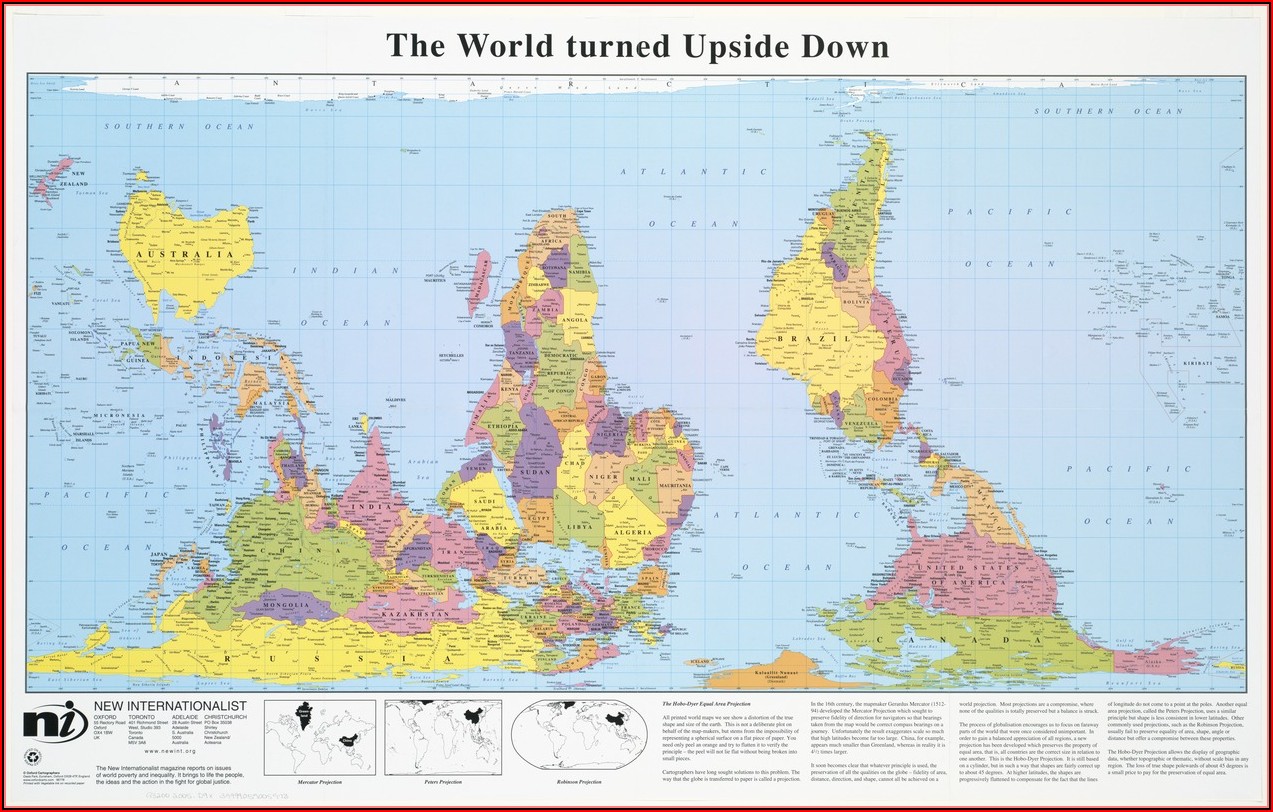 Real Map Of The World Upside Down