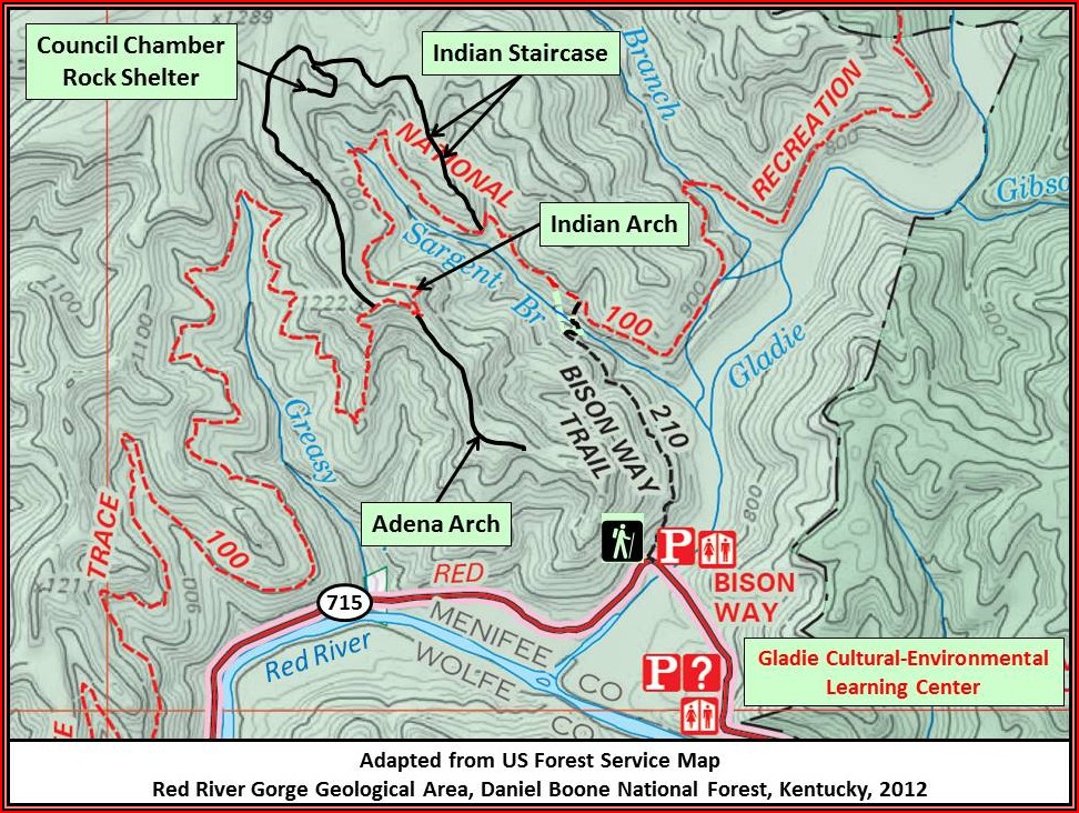 Red River Gorge Hiking Trail Maps