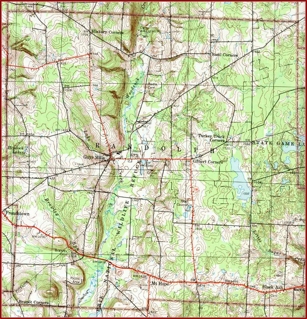 Road Map Of Crawford County Pa