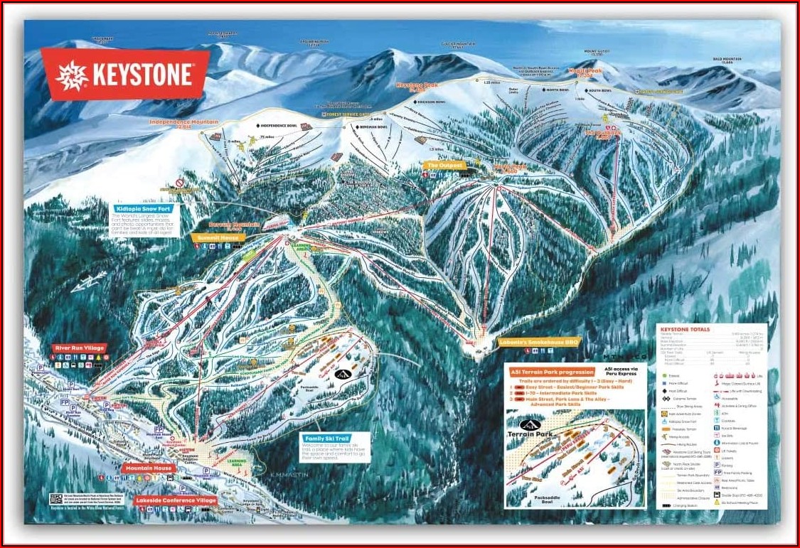 Ski Area Trail Map Posters