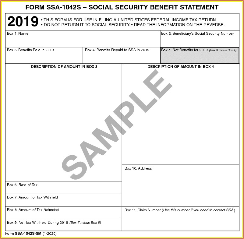 Social Security Benefits Form 1040