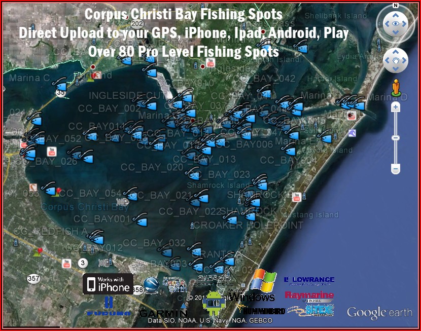 South Texas Coastal Fishing Maps