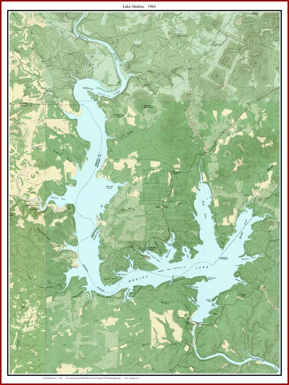 Texas Lake Topo Maps