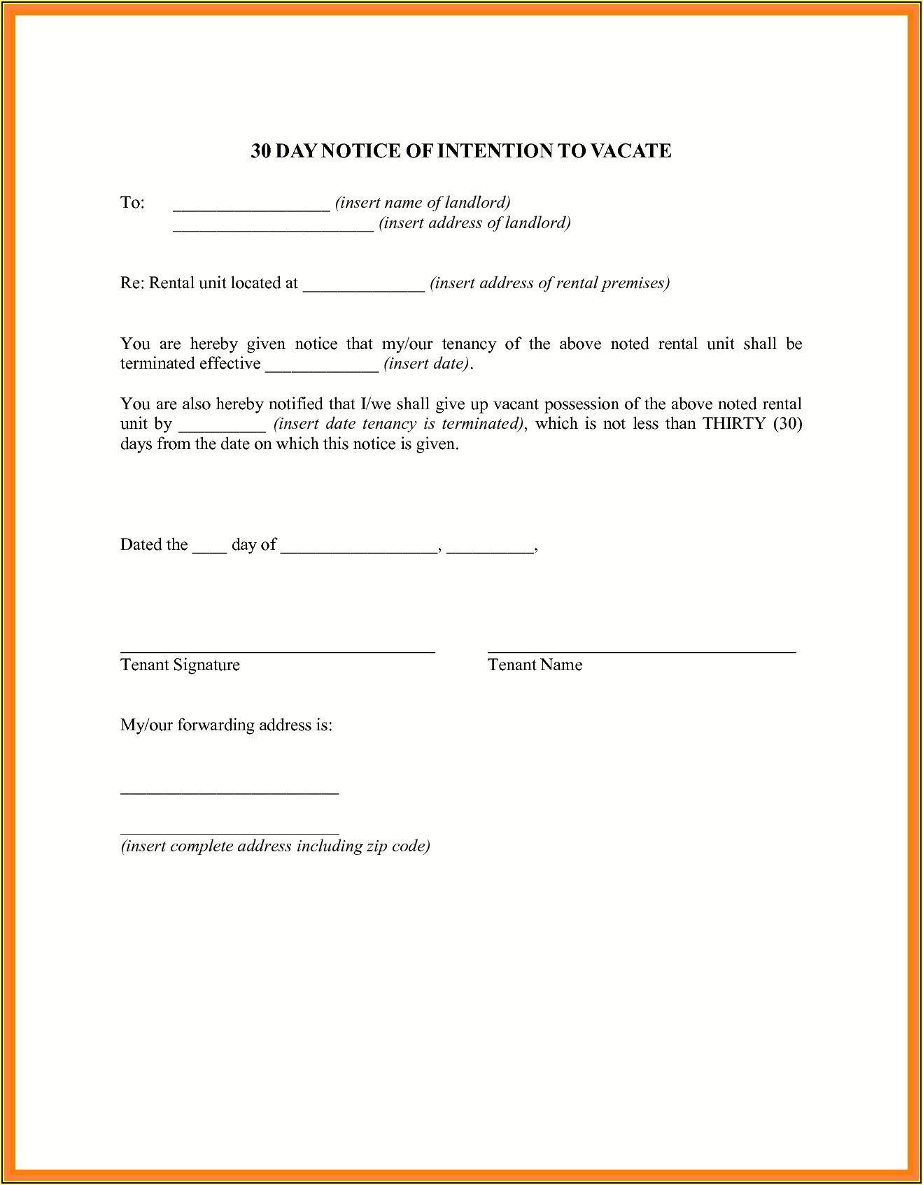 Eviction Notice From Parents Template