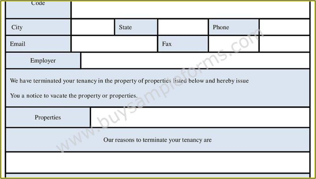 Eviction Notice Template Doc