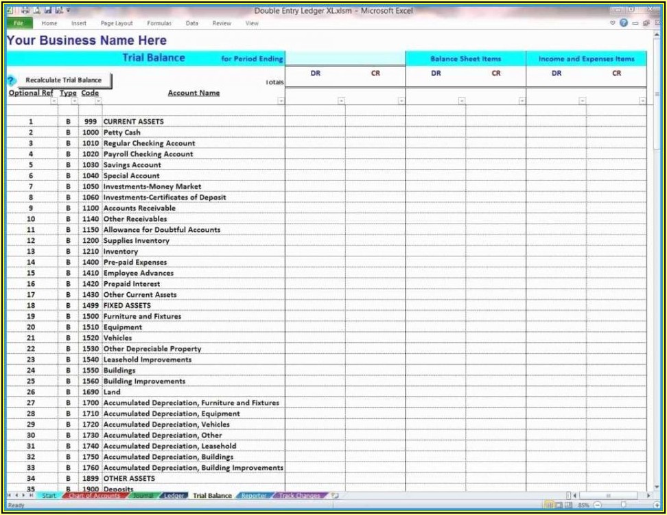 Excel Template For Small Business Bookkeeping