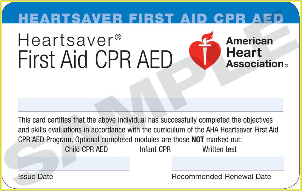 Fake Cpr Card Template