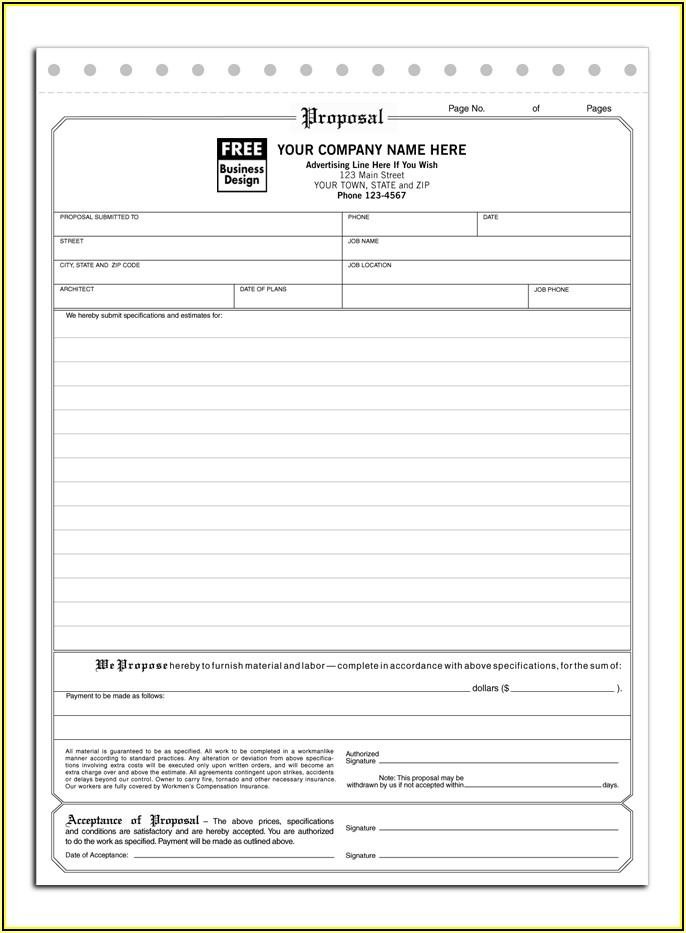 Free Contractor Proposal Template Pdf
