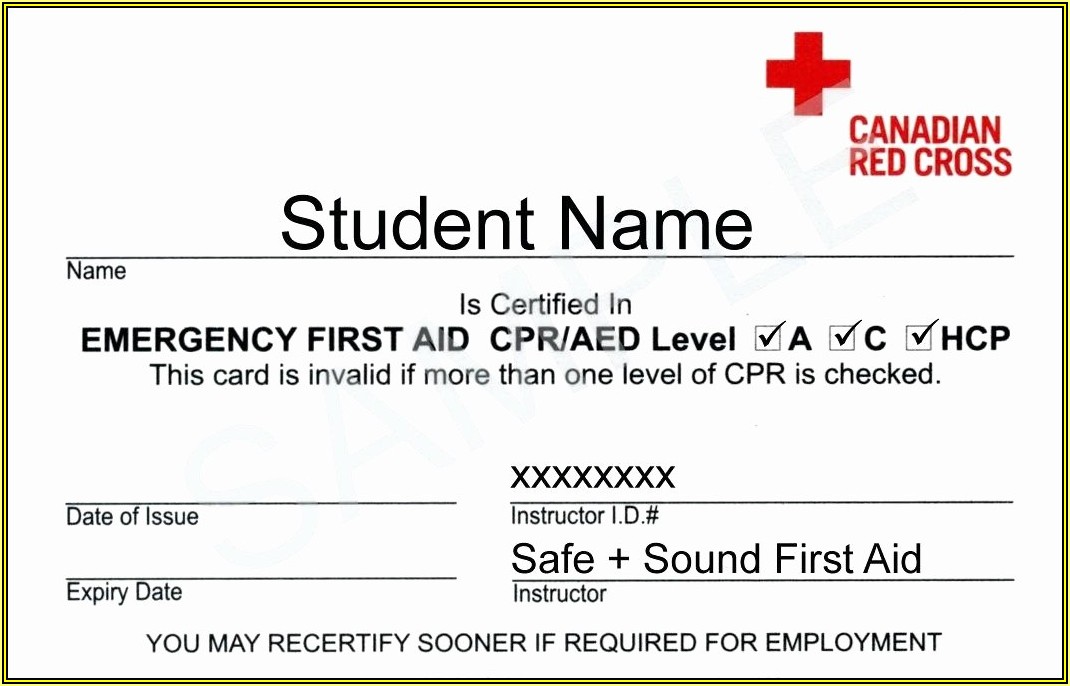 Free Cpr Card Template