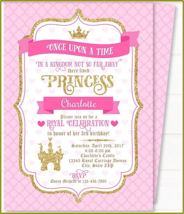 Free Editable Princess Baby Shower Invitation Templates