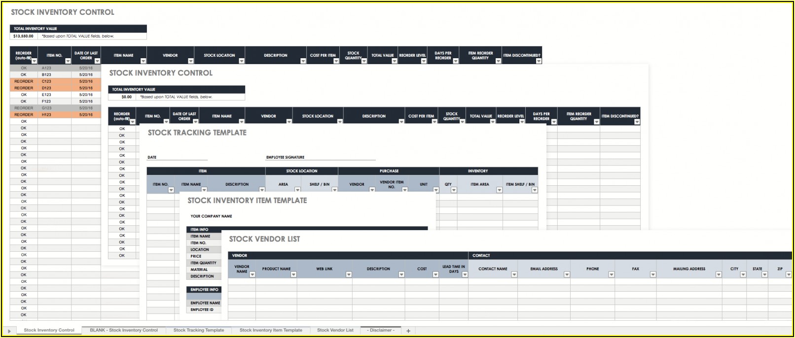 Free Excel Stock Inventory Template
