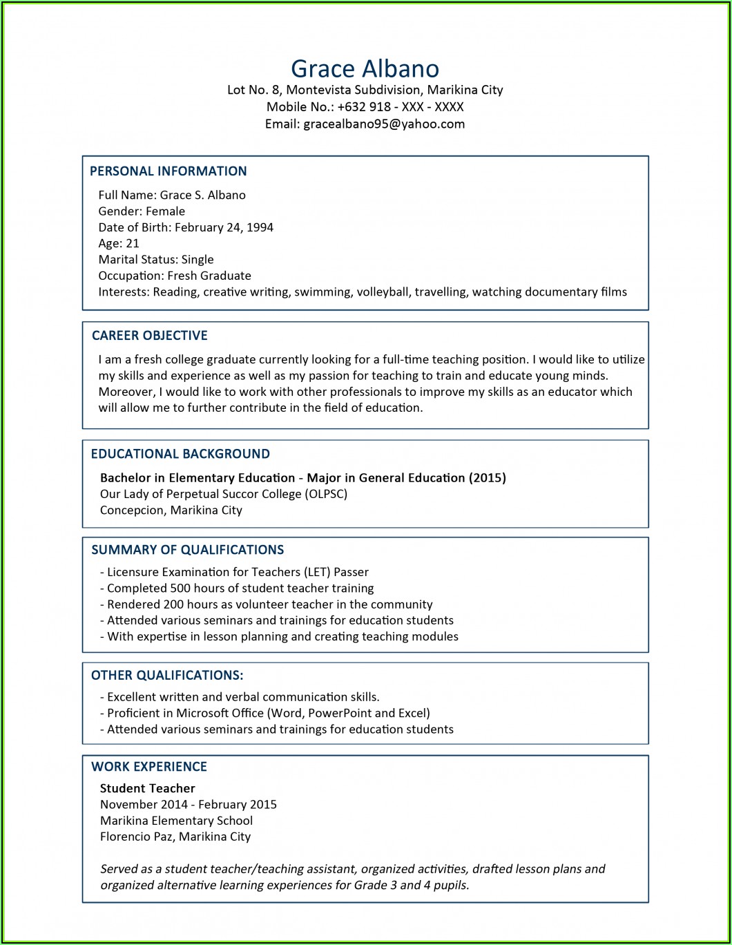 Resume Writing For Electrical Engineer