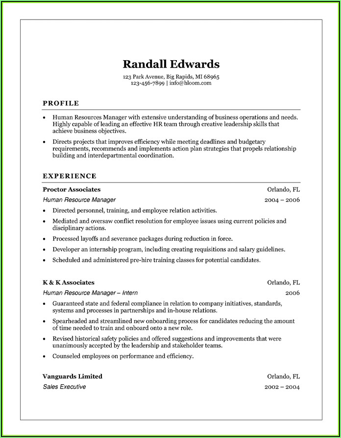 Simple And Effective Resume Templates