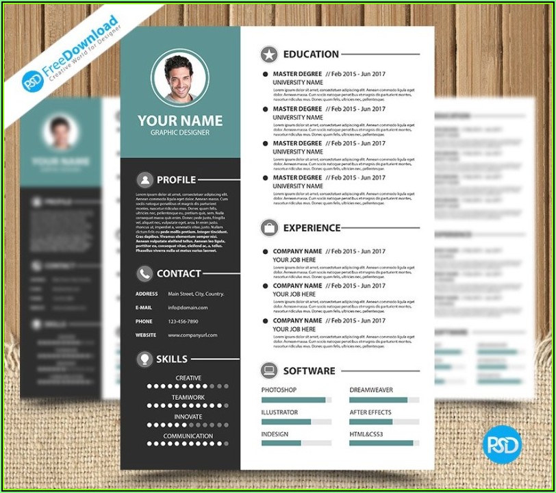 Simple Modern Resume Template Free Download