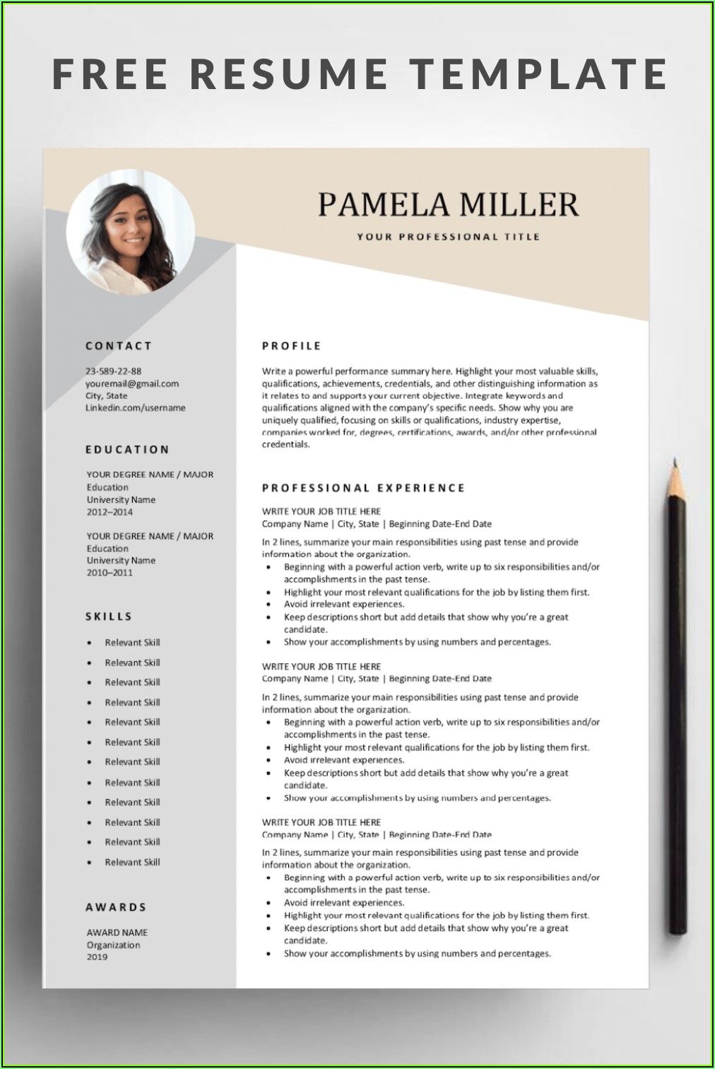 Absolutely Free Printable Resume