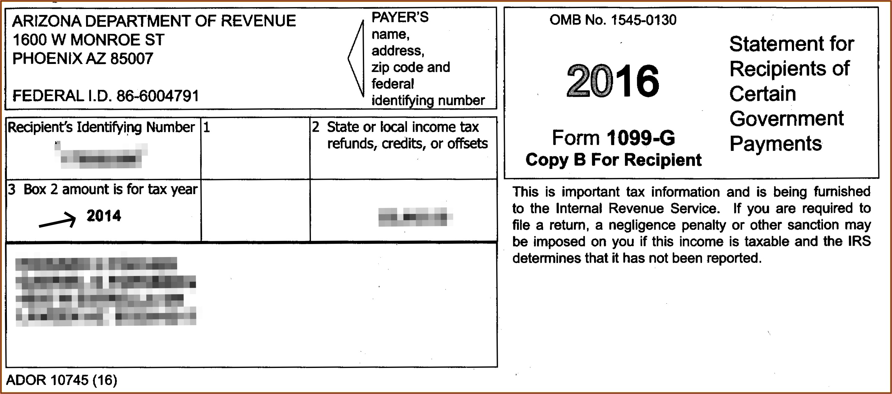 1099 Form Tax Refund