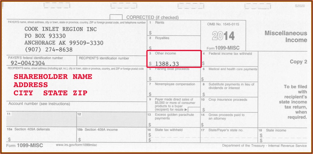 2011 Form 1099 Misc Fillable
