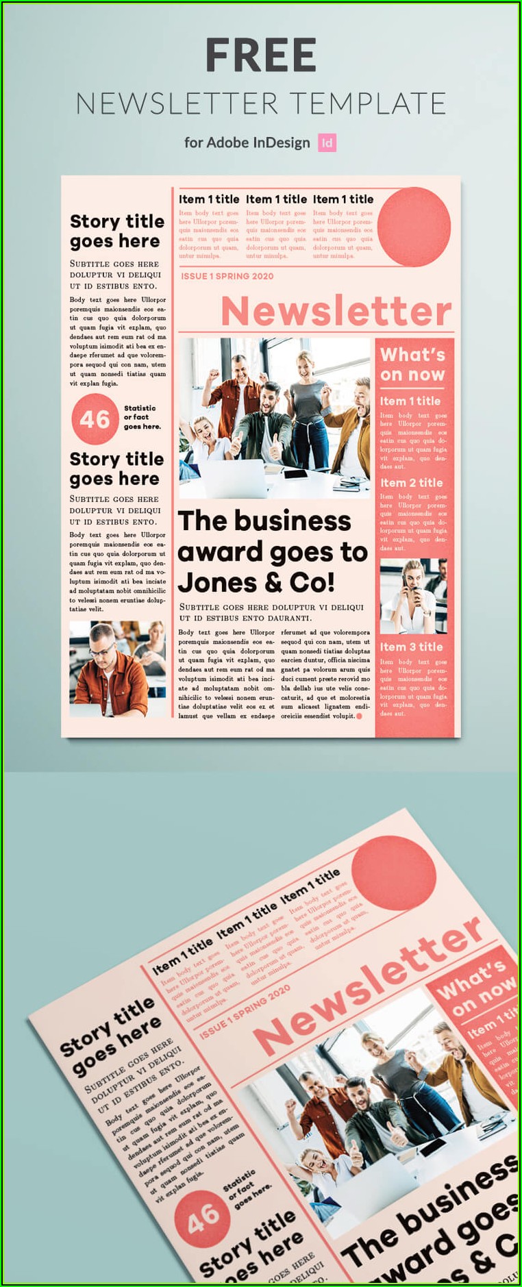 Adobe Indesign Newsletter Templates Free Download Template 2 Resume