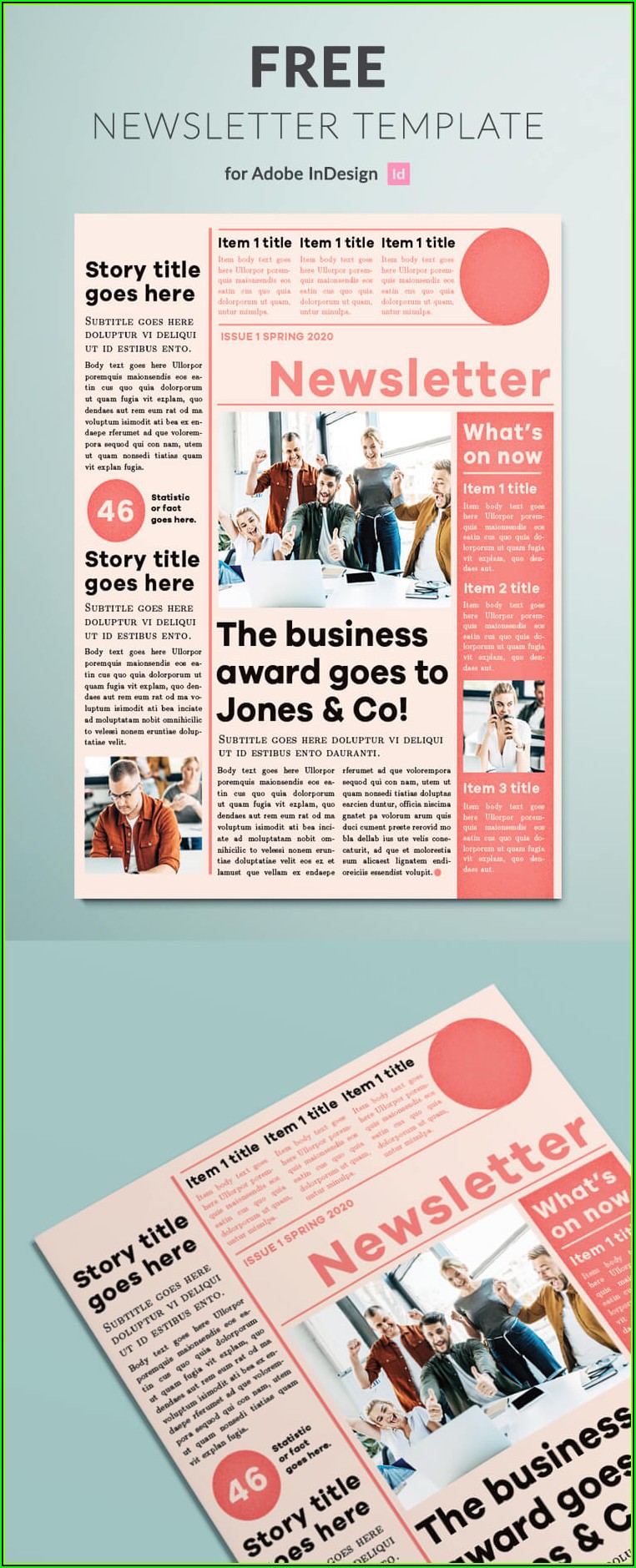 Adobe Indesign Newsletter Templates Free Download