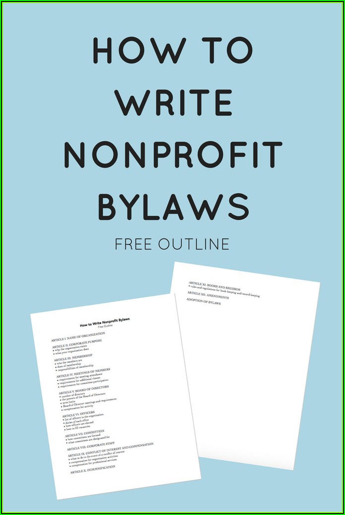 Charity Bylaws Template
