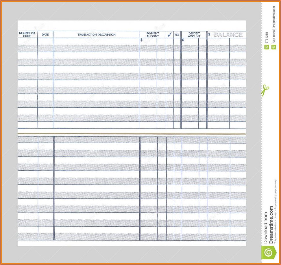 Checkbook Register Forms Printable