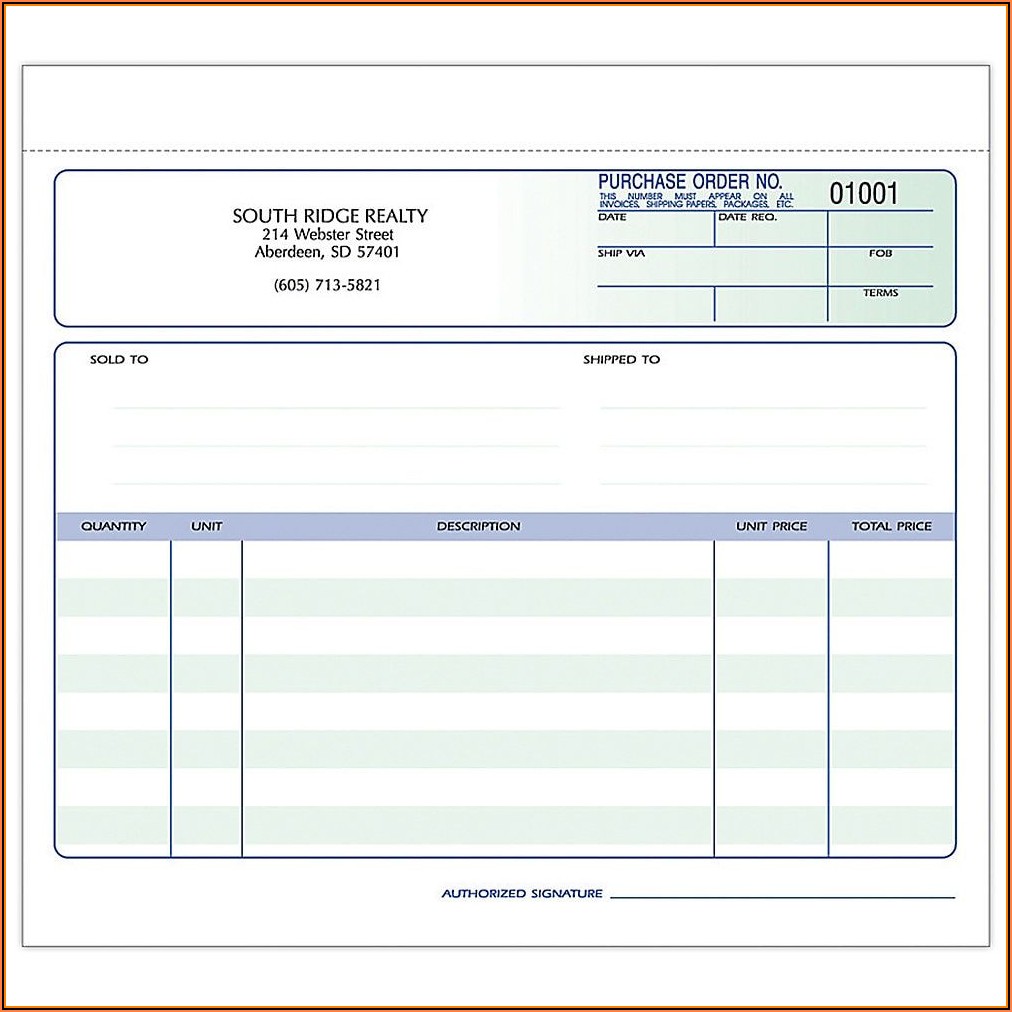 Custom Business Order Forms