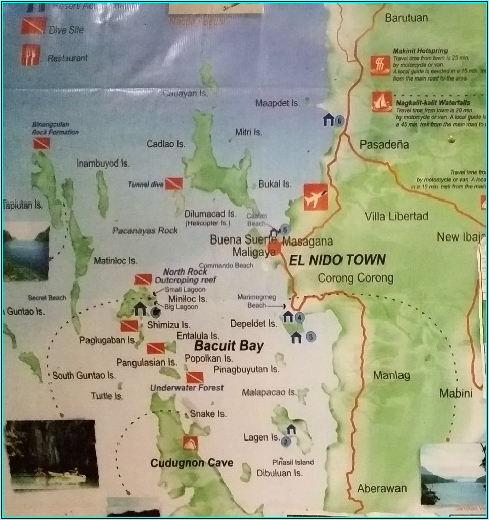 El Nido Map Hotels