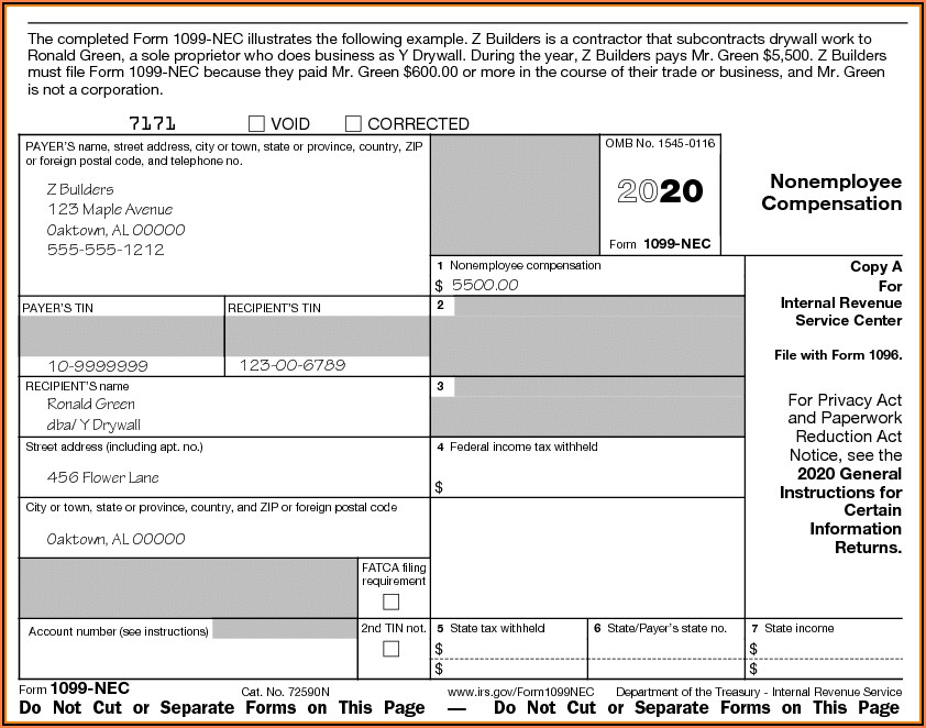 Fillable Form 1099 Misc 2019