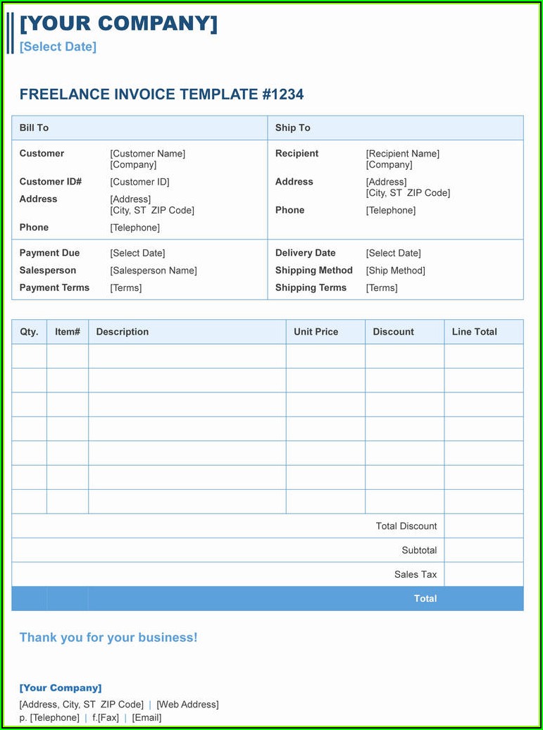 Form 1099 Template Word