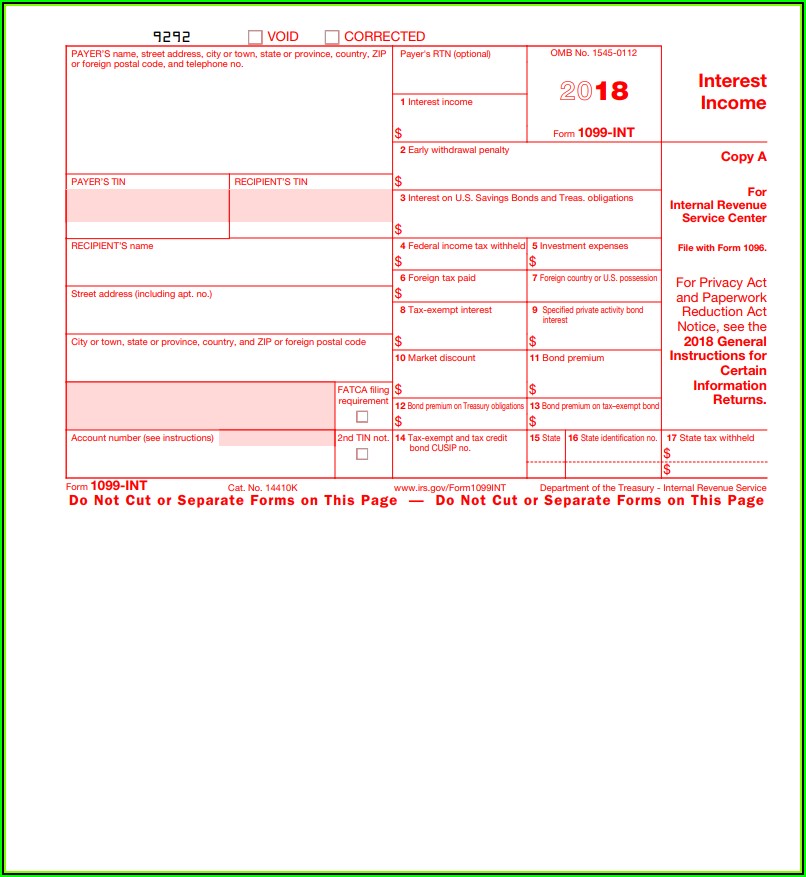 Form 1099 Template