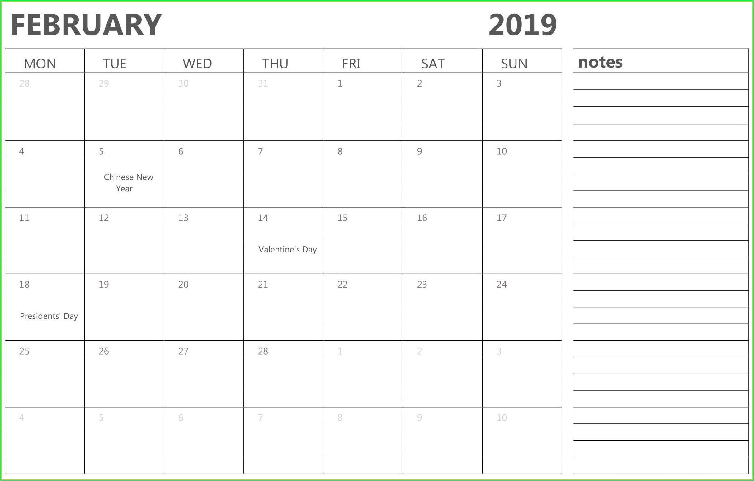 Free Appointment Calendar Template 2019