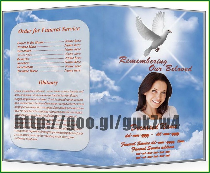 Free Funeral Program Templates For Word