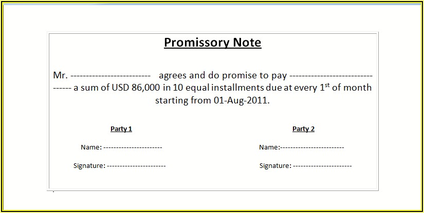 Free Real Estate Promissory Note Template