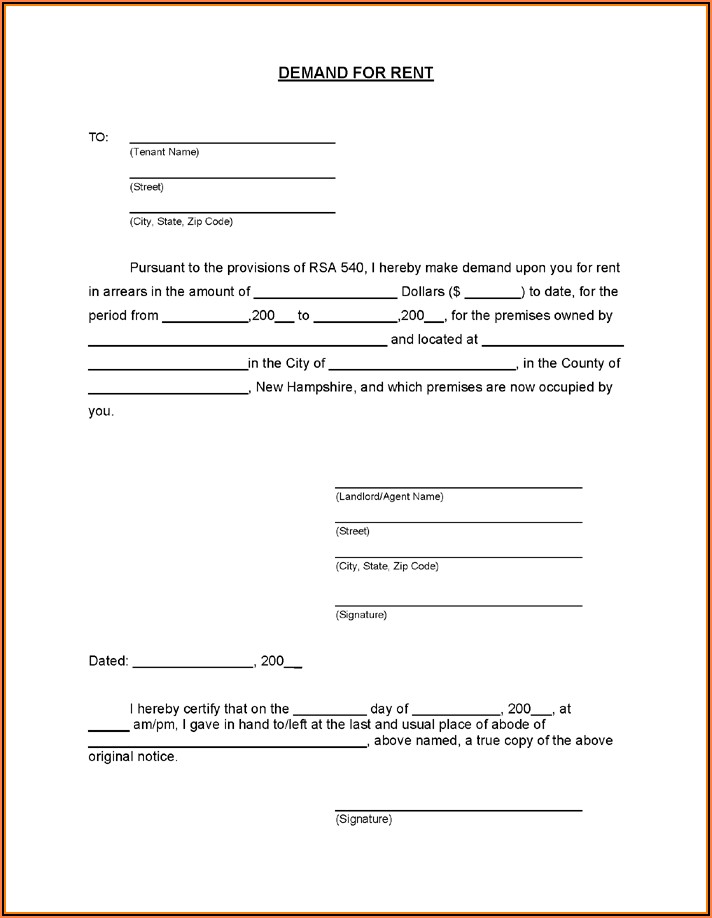 Free Rental Eviction Notice Forms